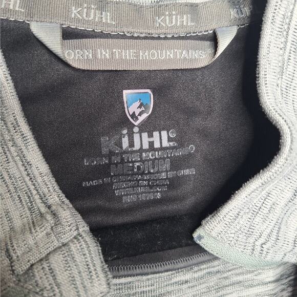 Kuhl Men's Alloy 1/4 Zip Pullover Sweater 3118 Cloud Gray Lightweight Medium - Picture 3 of 11